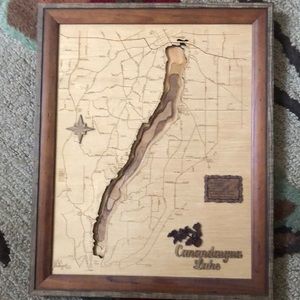 COPY - Never Hung Wood Carving/Woodwork of Canandaigua Lake - even road names w…